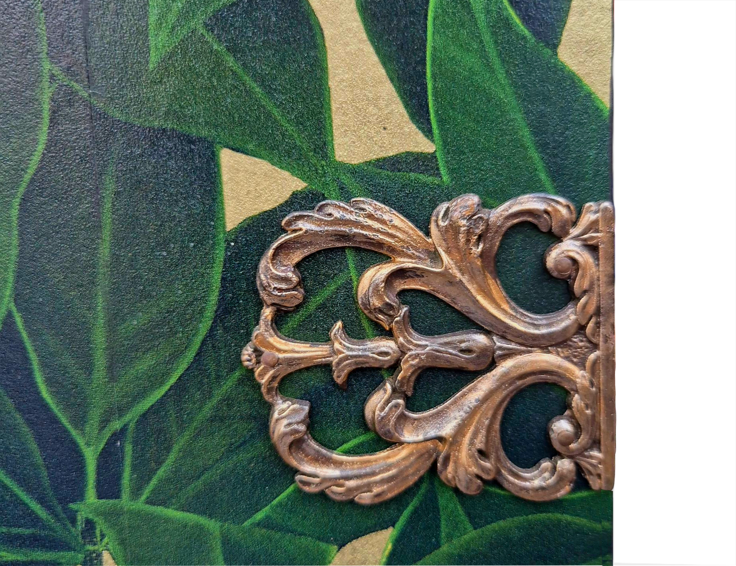 Stunning Upcycled Vintage Cocktail Cabinet Gold Peacock with Chinoiserie Decoupage and Gold Interior