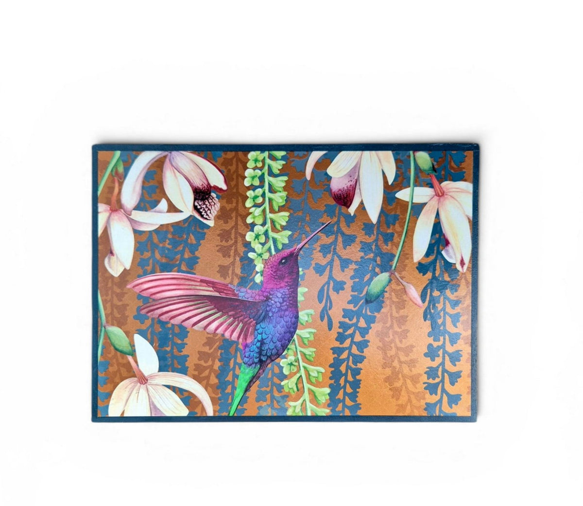 Pair of Luxury Upcycled Bedsides with Metallic Trailing Orchid Decoupage