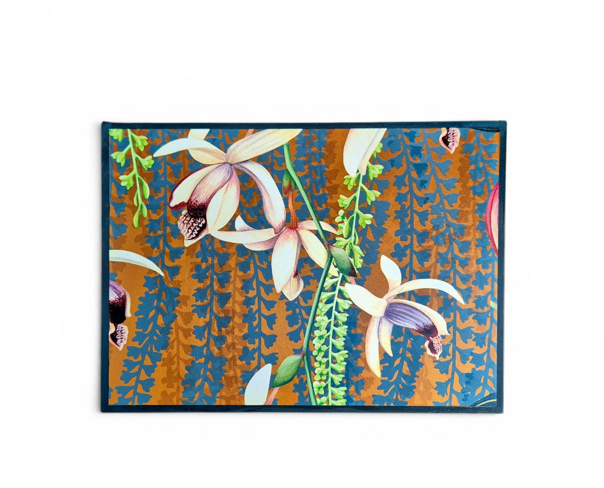 Pair of Luxury Upcycled Bedsides with Metallic Trailing Orchid Decoupage