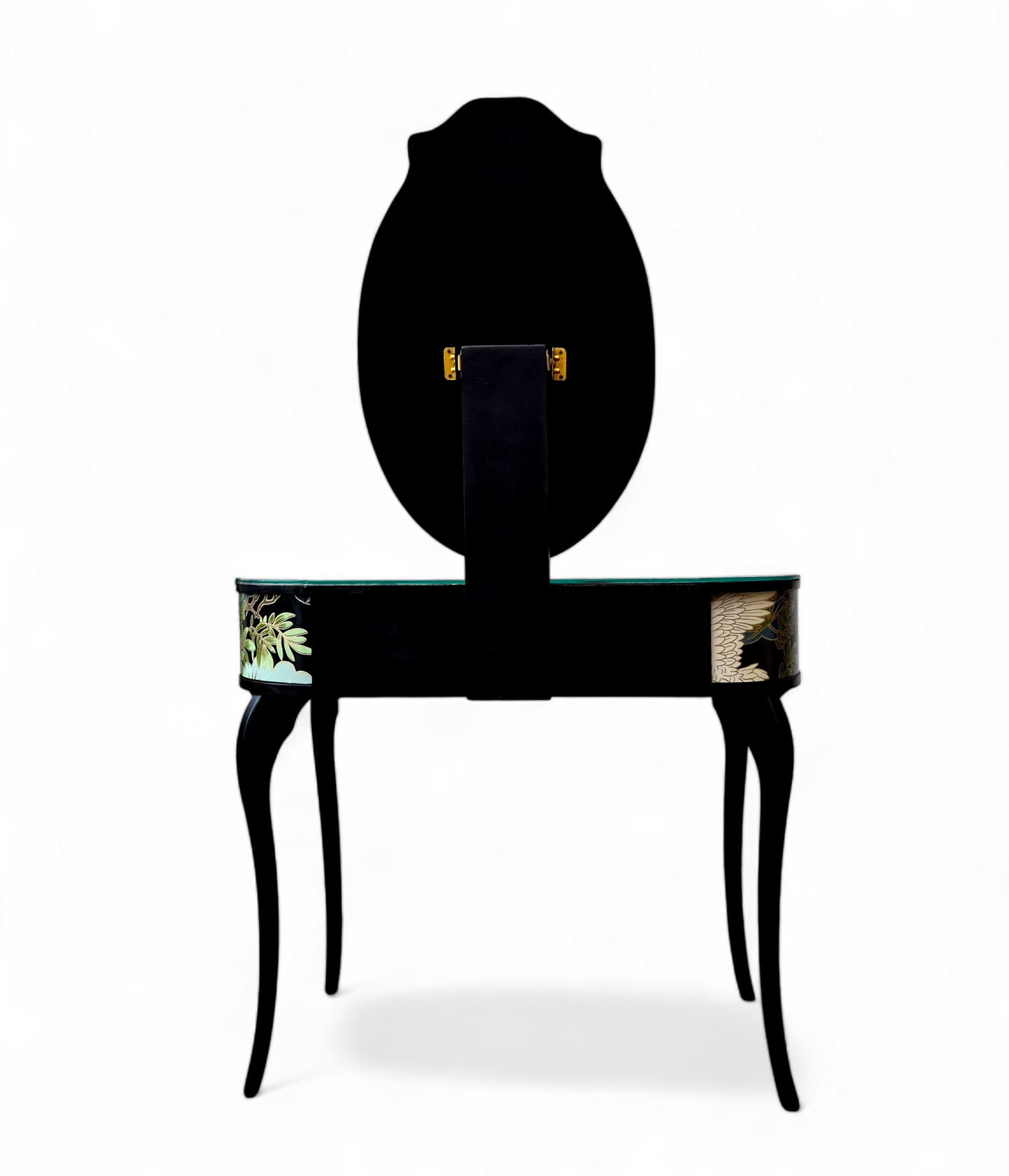 Luxury Upcycled Vintage Dressing Table with Chinoiserie Decoupage