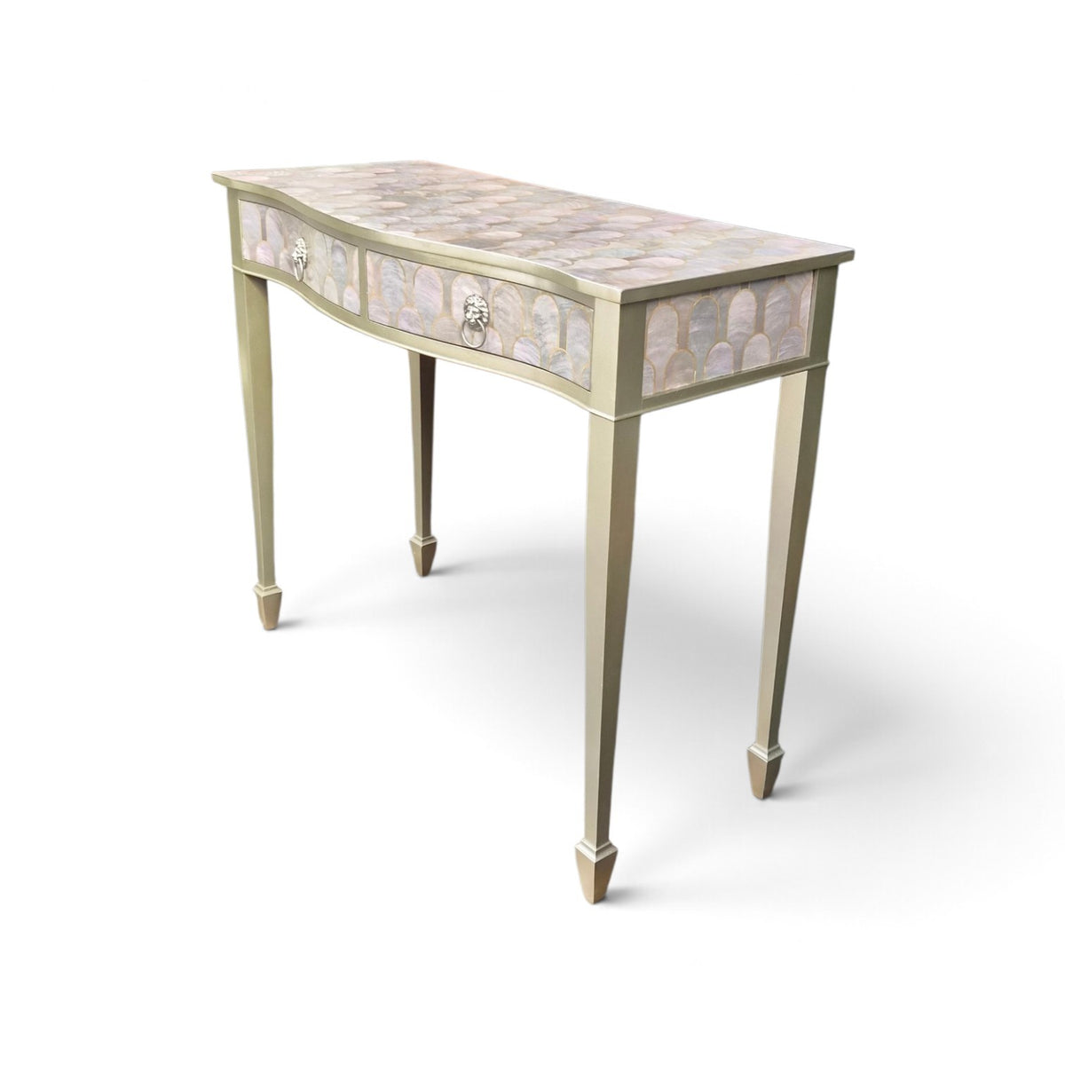 Vintage Table Console Side Hallway with Art Deco Bethan Gray Decoupage