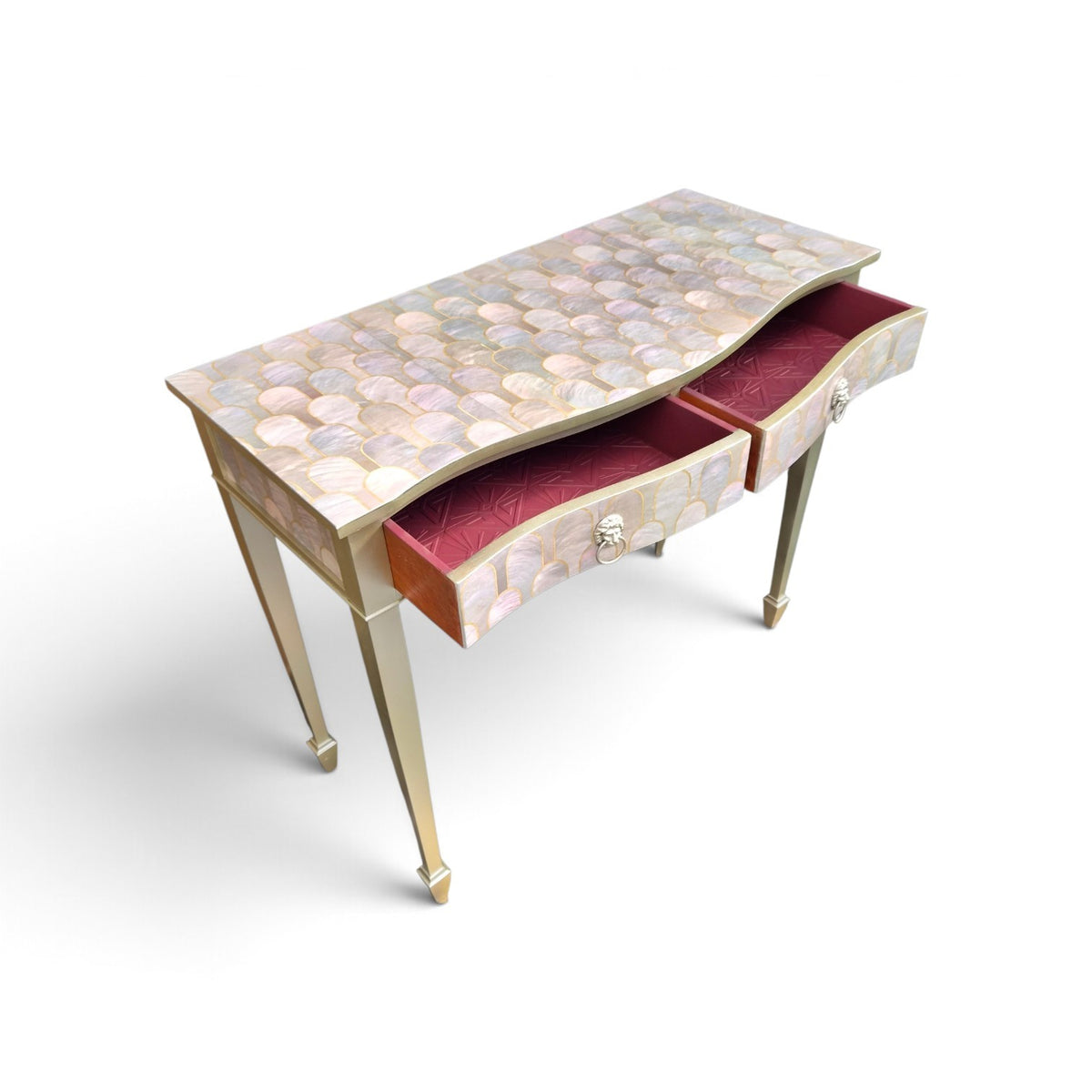Vintage Table Console Side Hallway with Art Deco Bethan Gray Decoupage