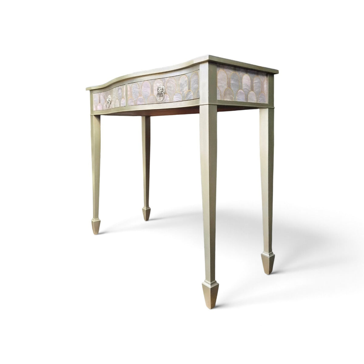 Vintage Table Console Side Hallway with Art Deco Bethan Gray Decoupage