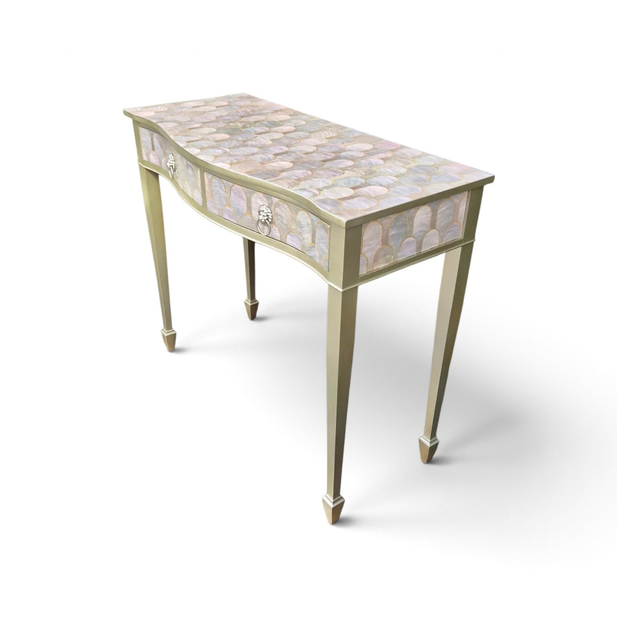Vintage Table Console Side Hallway with Art Deco Bethan Gray Decoupage